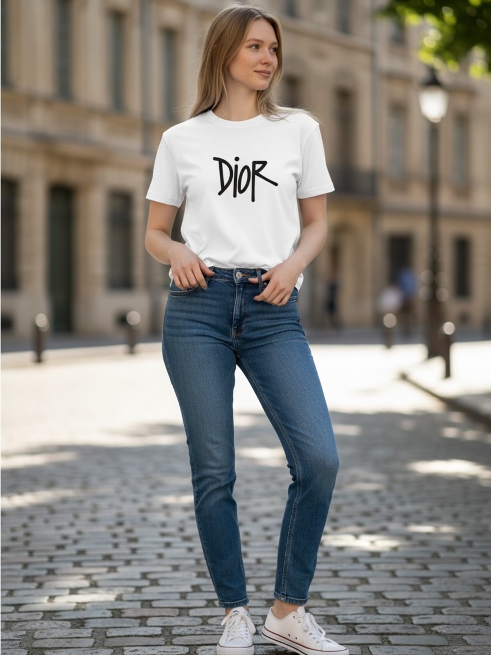 Luxury Designer Styled T Cotton Short Sleeve Womens Casual White Shirt